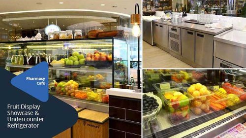 Fruit Display Showcase & Undercounter Refrigerator